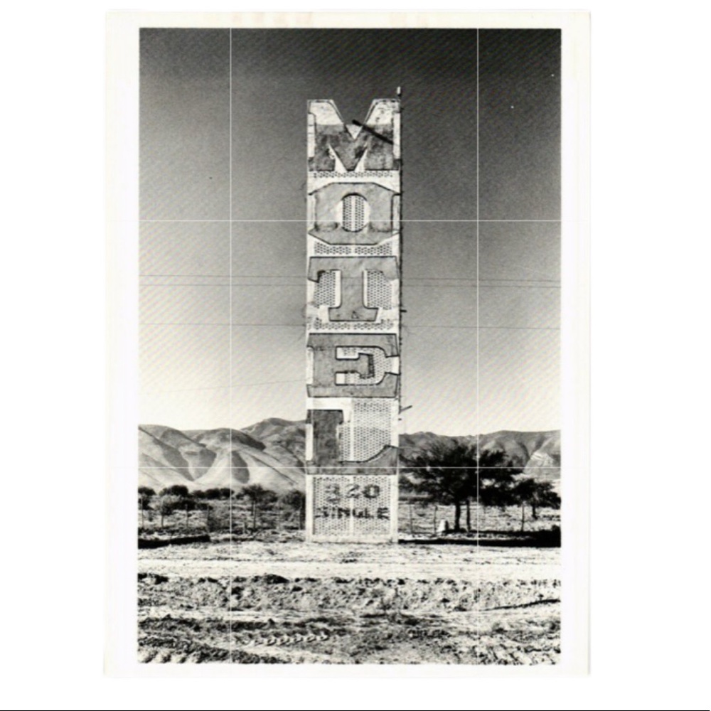 Grant Mudford Americana Roadside Hotel Sign Black & White Photography Postcard